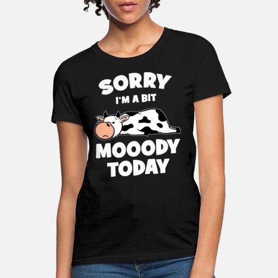 Moody Cow Lover Funny Grumpy Person 